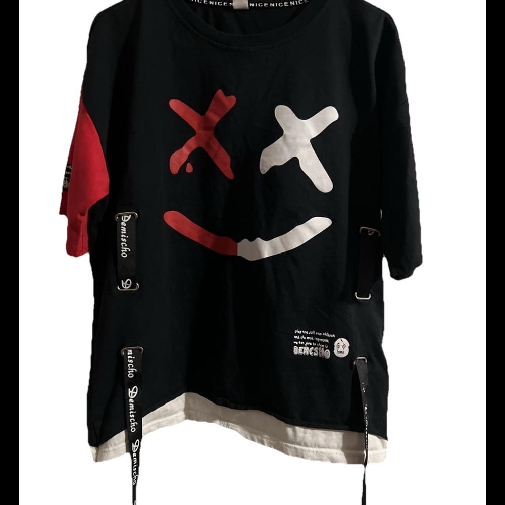 Black and Red Graphic Tee